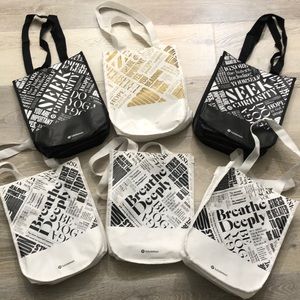 LULEMON bags, 6 pack